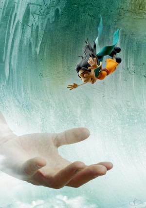 Tomber dans main de Dieu